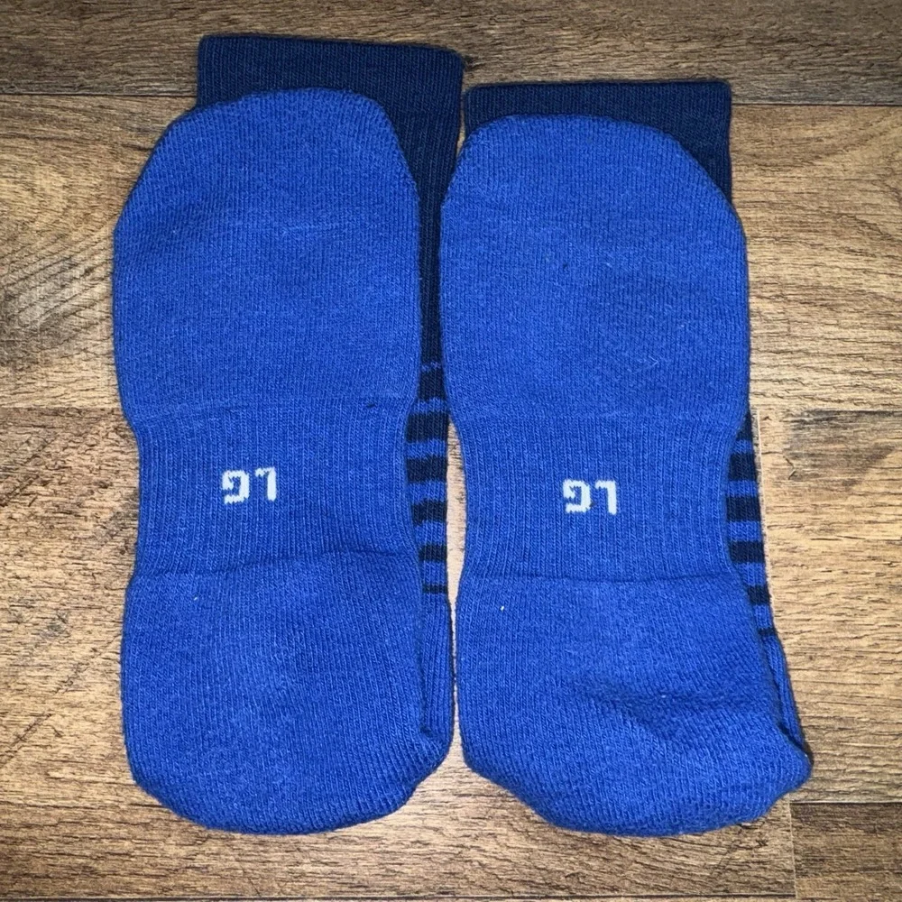 Under Armour Royal Blue Striped Crew Socks Size Large